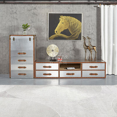 Авиатор Ретро Промышленный Стиль Лофт Винтаж Подставка под ТВ Шкаф для гостиной Виллы Блок