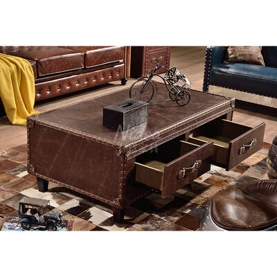 Роскошный винтажный индустриальный ретро авиаторский винтажный сундук сигарный журнальный столик для гостиной, паба, клуба, студии, мебель для салона