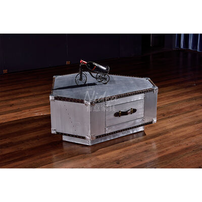 Промышленные ретро американские алюминиевые журнальные столики ручной работы, прочная домашняя мебель для гостиной