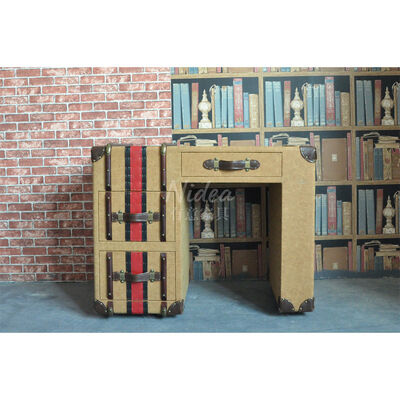 Винтажный американский кантри в беде кожаный компьютерный стол персонализированная учебная мебель гостиная дизайнер домашнего офиса